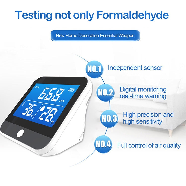 DM306C CO2 Concentration Detector Carbon Dioxide Detection Analyzer Multifunctional Air Quality Monitor, DM306C DM306C CO2 Concentration Detector Carbon Dioxide Detection Analyzer Multifunctional Air Quality Monitor, DM306C